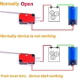 thumbnail image 5 of 10 Pcs Miniature SPDT Levier d'Action à Enclenchement Type Micro Interrupteur de Limite, 5 of 5