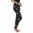 thumbnail image 2 of Disney Women's Mickey & Minnie Mouse Leggings All-Over Print Stretch Black, 2 of 7