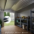 thumbnail image 7 of TROPOW Storage Shed 8x10 FT Metal Shed Galvanised Steel Garden Shed with Lockable Doors Outdoor Waterproof Shed for Bike Storage, Tool Storage, Temporary Storage, 7 of 7