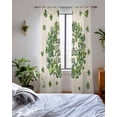 thumbnail image 3 of St Patrick's Day Sheer Curtains 63 Inch Length 2 Panels Set for Living Room/Bedroom, Green Shamrock Wreath Love Lucky Beige Kitchen Curtains Grommet Semi-Sheer Curtains Window Treatments 42"x63"x2, 3 of 7
