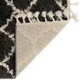thumbnail image 7 of Unique Loom Hygge Shag Collection Area Rug - Trellis (4' x 6' Rectangle Black and White), 7 of 7