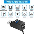 thumbnail image 4 of 3 Port USB 3.0 Hub Portable High Speed Splitter Box for PC Notebook Laptop, 4 of 9