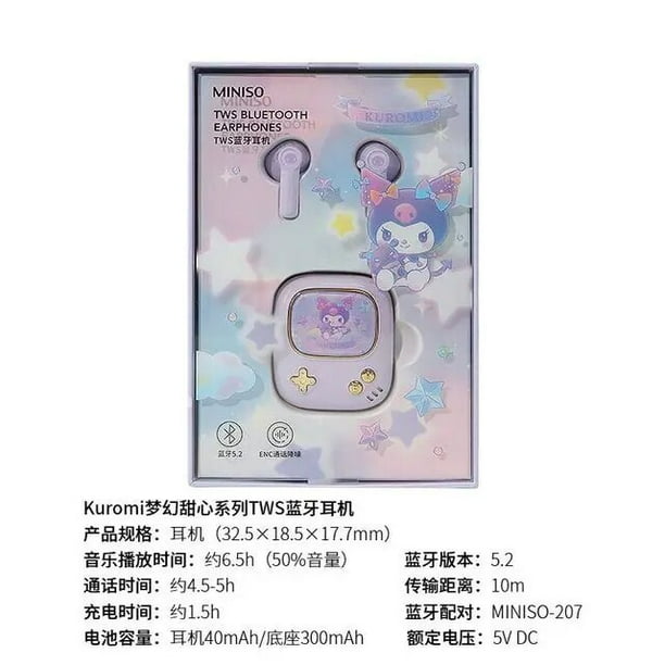 Sanrios-auriculares inalámbricos Tws con Bluetooth, audífonos internos con cancelación de ruido, Kuromi My Melody, regalos para niñas, novedad