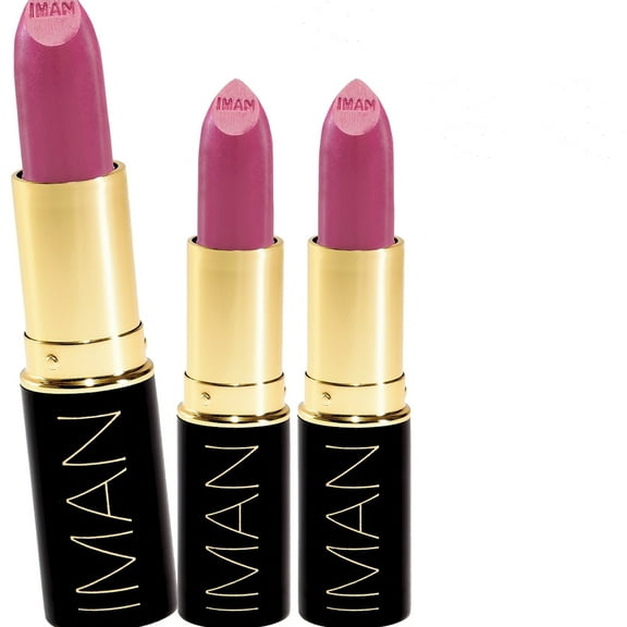 IMAN Luxury Moisturizing Lipstick, Red 0.13oz - Pack of 3