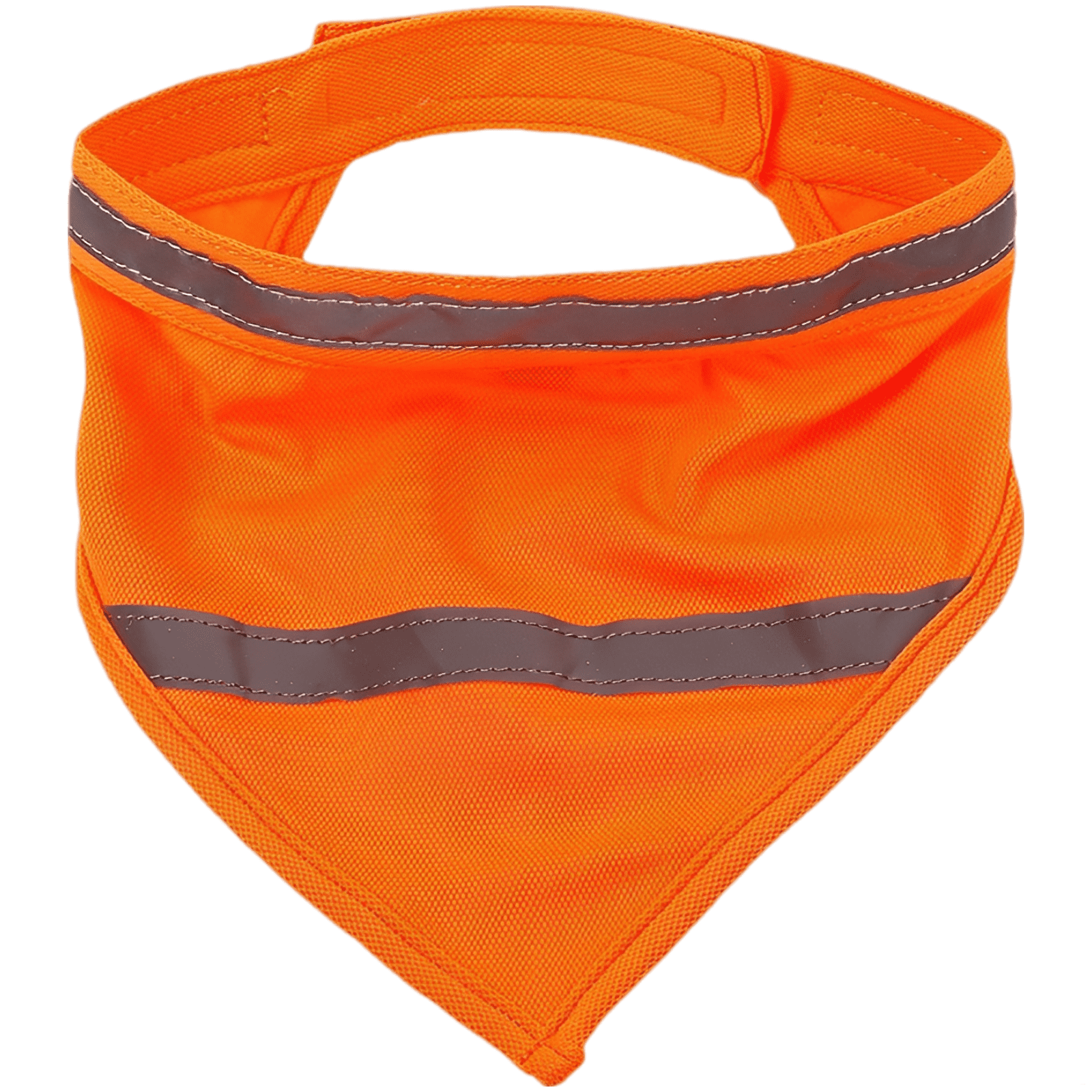 Pet Bandana Fluorescent Orange Reflective Dog Scarf Luminous Nylon with Touch Fastener for Night Safety Breathable Lightweight Triangle Accessory Neck Size M