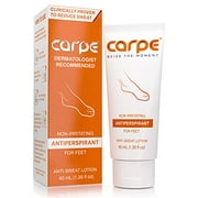 carpe Antiperspirant Foot Lotion, A Dermatologist-Recommended Solution to Stop Sweaty, Smelly feet, Helps Prevent blisters, great for hyperhidrosis