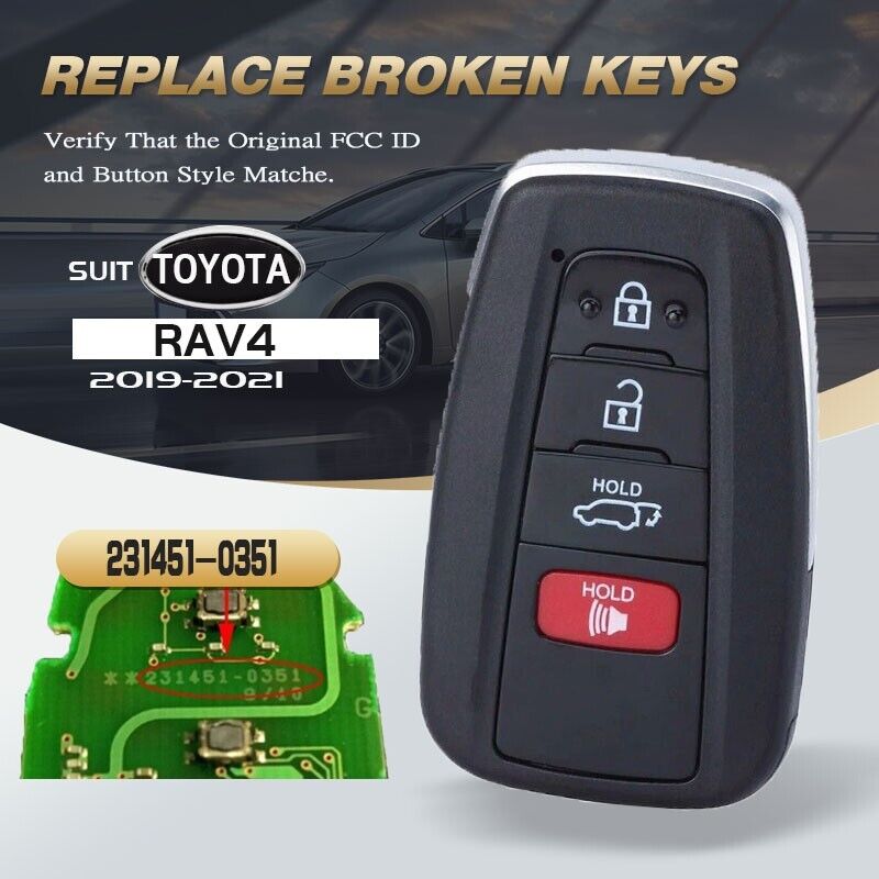 Smart Key Proximity Remote Fob for Toyota RAV4 2019 2020 2021 HYQ14FBC