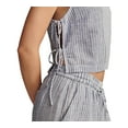 thumbnail image 3 of Lucky Brand Womens Linen-Blend Striped Be Blue Stripe XL, 3 of 4
