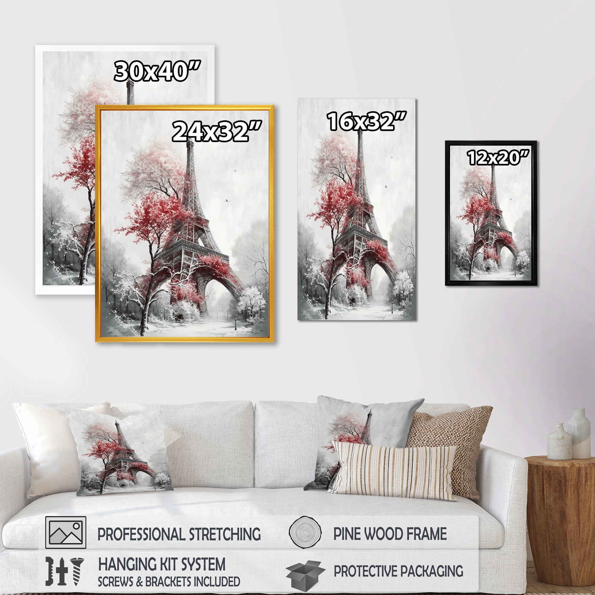 Designart Fall Scenery In The City III Canvas Wall Art