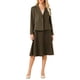 thumbnail image 1 of Conjunto de falda de 2 piezas INSPIRE CHIC para mujer, otoño-invierno 2025, blazers de doble botonadura y faldas en línea A, 2XL marrón oscuro, 1 of 5