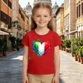 thumbnail image 4 of GPOECD T-Shirts pour Tout-Petits Enfants Mode Décontractée Manches Courtes avec Imprimé Italie Col Rond Haut pour Garçons Filles Hauts Décontractés 1-13 Ans 02_Red,8-9 Ans, 4 of 6