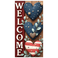 thumbnail image 2 of Patriotic Theme Welcome Banner Decorative Design Heart Shape Stars for Home Decoration Wall Decor Greeting Event, 2 of 7