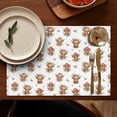thumbnail image 4 of White Highland Cow Flower Butterfly Pattern Summer Placemats Table Placemats Set Of 6-Linen Kitchen Washable Placemats Table Mats 11.8"x17.7" Non-Slip Heat Resistant, 4 of 5