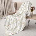 thumbnail image 3 of Gaeub White Rabbit Print Flannel Throw Blanket, Home Fleece Throw Blanket for Couch or Bed,Decorative Blankets,Lightweight Fuzzy Flannel Blanket-50"x40", 3 of 6