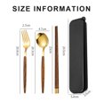 thumbnail image 2 of travel utensils with case, Healthy & Eco-Friendly 3pc Chopsticks, Fork, Spoon, Portable Utensils Set, reusable - Style:Style 4;, 2 of 5