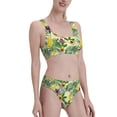 thumbnail image 4 of High Waisted Bikini Sets For Women, Cute Avocado Banana Leaves Swimsuits Tummy Control, Two Pieces Bathing Suit, 4 of 8