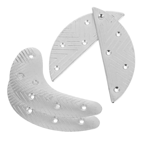 KONTONTY 2Pairs Metal Heel Repair Pads Plated Supportive Heel Savers for Shoe Sole Protection and Stability