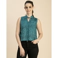 thumbnail image 2 of Moomaya Sleeveless Tie Up Neck Cotton Top - Women's Trendy Tie Up Neck Top, 2 of 9