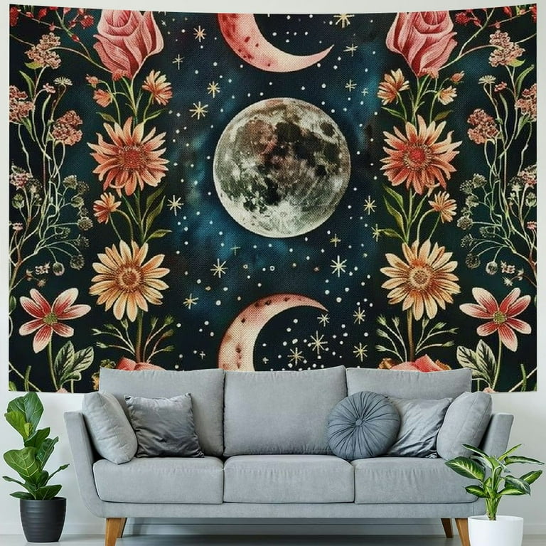 Moonlit garden tapestry hotsell