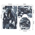 thumbnail image 3 of Dark Blue Camo Irregular Pattern Bathroom Rugs Sets 3 Piece,Toilet Cover Set,Absorbent Non Slip Bathroom Mats Sets with U-Shaped Contour Rug Toilet Rug Set, 3 of 5