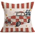 thumbnail image 3 of Set of 4 Patriotic American Flag Throw Pillow Covers 16x16 Inch 4th of July Independence Day Decorative Pillow Covers Vintage Farmhouse Pillow Covers Home Outdoor Decor, 3 of 5