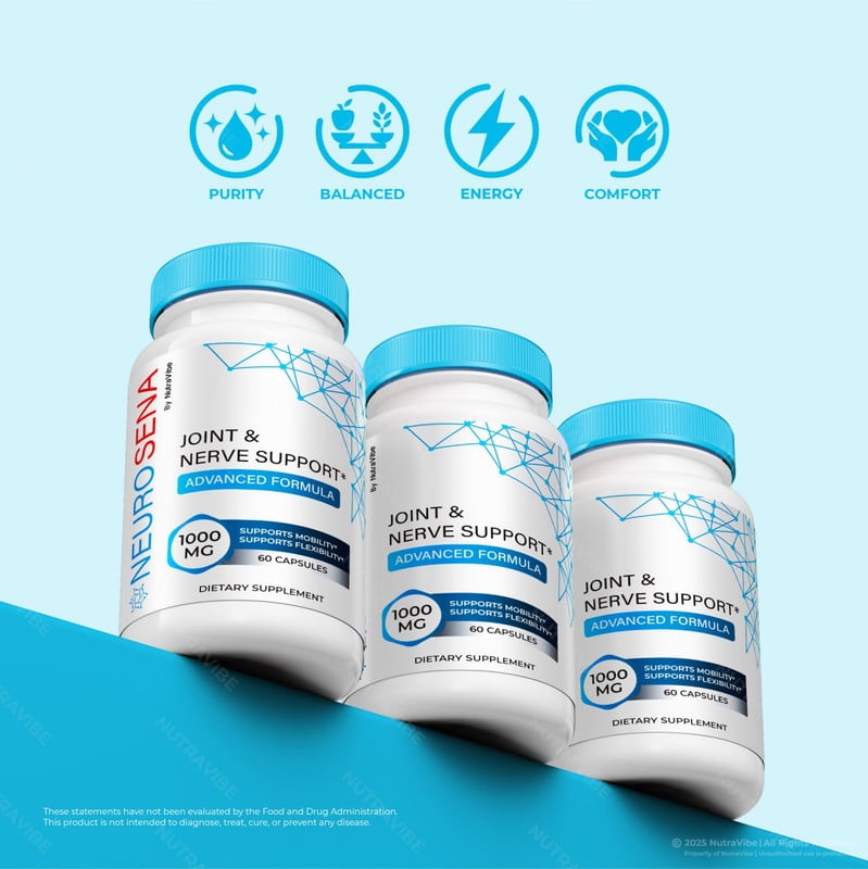 (2 Pack) Neuro Sena Capsules – Natural Joint Support Formula for Flexibility, Mobility & Confidence in Movement | Daily Formula for Comfort, Recovery & Active Lifestyle (120 Capsules)