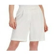 thumbnail image 2 of Anne Klein Women's Fitted Bermuda Shorts White Size 14, 2 of 3