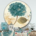 thumbnail image 3 of Designart 'Blue Cottage Flower Hydrangea I' Farmhouse Metal Circle Wall Art, 3 of 3