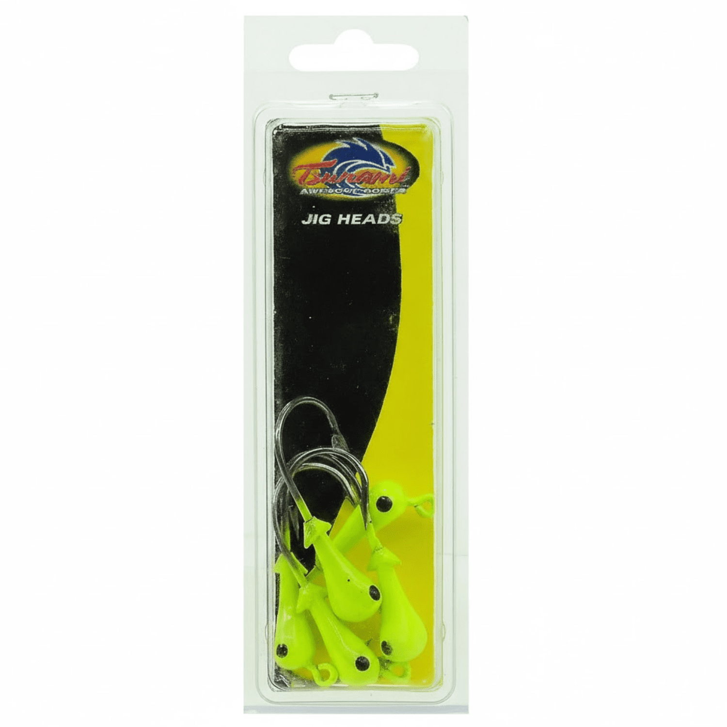 Tsunami Beetle Jig Heads – Chartreuse, 1/8 oz.