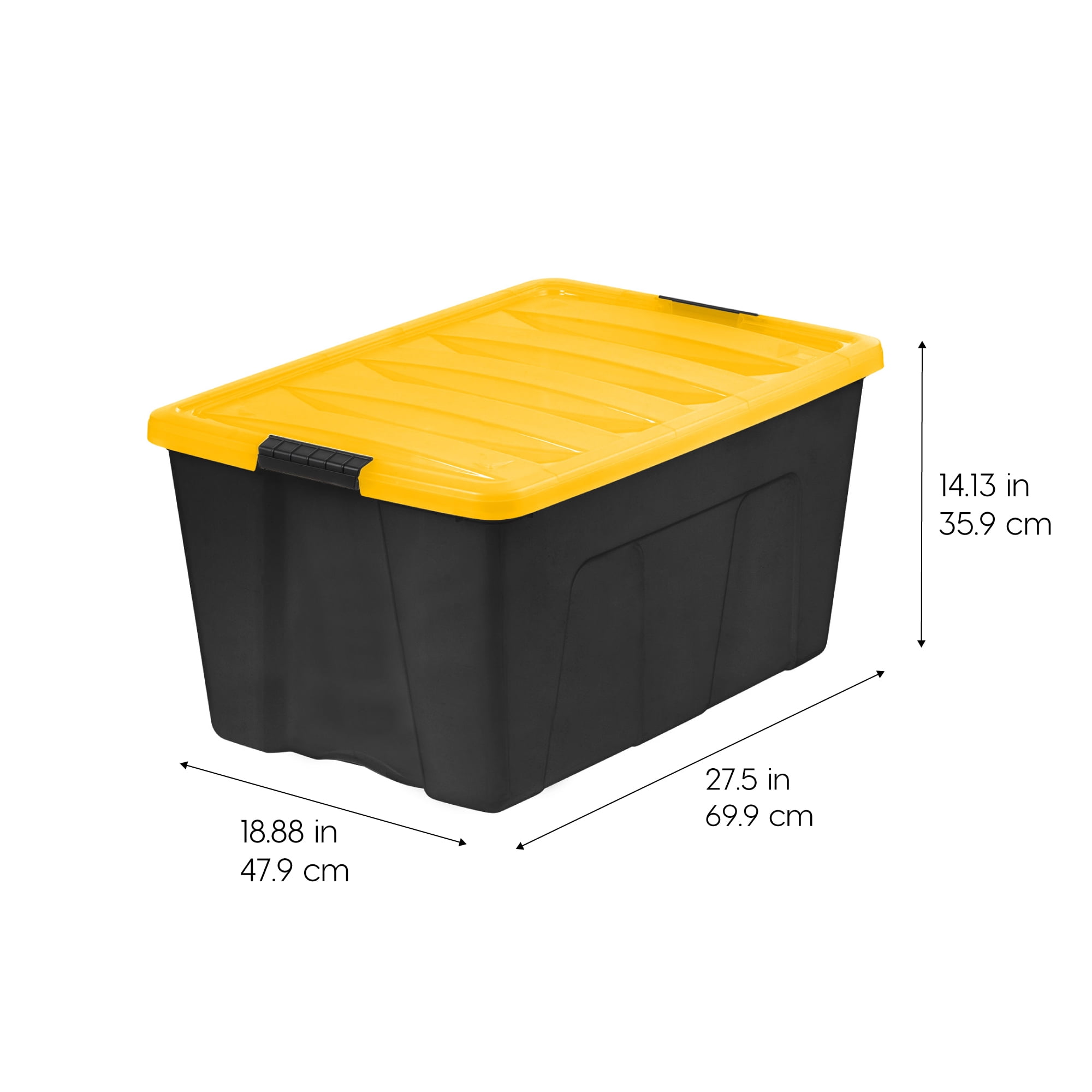 IRIS 94 Qt. Plastic Storage Bins with Lids, Stackable Storage Containers, Totes, 3 Pack