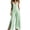 Green, variant on Womens Sleeveless Button Down Jumpsuits Wide Leg Split Open Leg Long Rompers with Pockets Summer Casual Beach Wear Blue