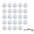 thumbnail image 2 of 24 Pcs Mini Christmas Balls Ornaments Small Hanging White Snowballs Snowy Bauble Ornaments Xmas Tree Decoration (2.36 Inch), 2 of 6