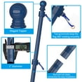 thumbnail image 5 of FIASON 1 Pack 5 FT Blue Stainless Steel Tangle Free Wall-Mounted Flag Pole with Upgraded Bracket, Flag Pole Kit for Outside House, Residential or Commercial for American Flag (Without Flag), 5 of 5