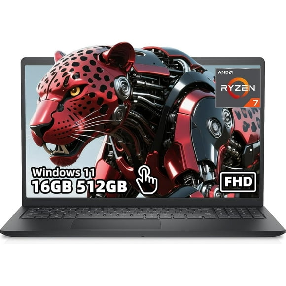 Dell Inspiron 3535 15,6 Pouces FHD (1920x1080) Ordinateur Portable à Écran Tactile IPS 2024 / AMD Ryzen 7 7730U 8-Core / AMD Radeon Graphics / Wi-Fi 5 / 16 Go DDR4 512 Go SSD / Windows 11 (Boîte Ouverte)