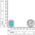 thumbnail image 3 of Gem Stone King 5.60 Ct Emerald Cut Green Turquoise 925 Sterling Silver Ring, 3 of 5