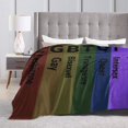 thumbnail image 4 of Pride Blanket Rainbow Progress Throw Blanket 50x40 Inches Lesbian Flag Throw for Couch Sofa Bed Travel, 4 of 5