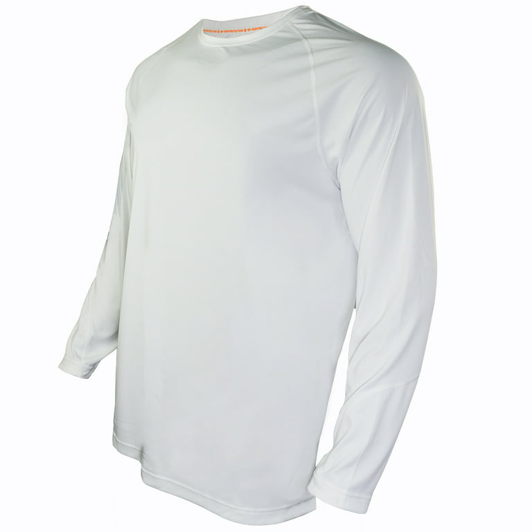 PAKUSISUP Mens Fishing PFG Shirts UPF Long Sleeve Fishing Shirts for Hiking Running Cycling, Men's, Size: XL, White