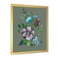 thumbnail image 2 of Turquoise and Purple Spring Flowers 12 in x 20 in Framed Painting Canvas Art Print, by Designart, 2 of 4