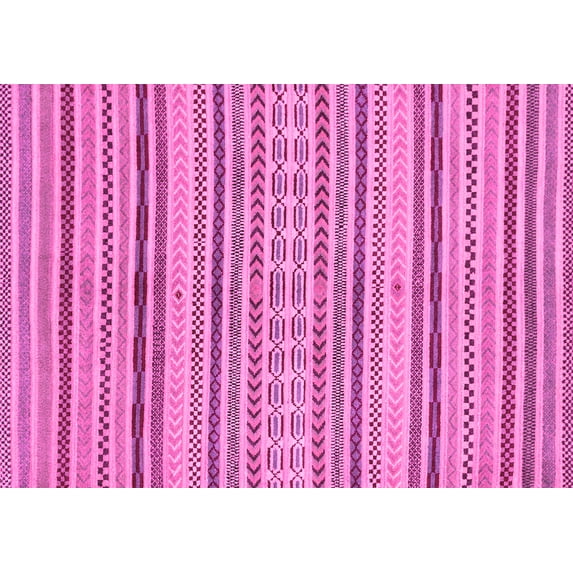 Ahgly Company Indoor Rectangle Abstract Pink Modern Area Rugs, 8' x 12'