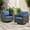 Blue, variant on POCASSY Patio Wicker Rattan Swivel Rocking Outdoor Lounge Accent Chair (Set of 2)