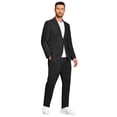 thumbnail image 3 of COOFANDY Men's 2 Piece Linen Blended Suits Set Regular Fit Casual Lightweight Cotton Linen Beach Wedding Blazer and Pants, 3 of 5