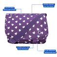 thumbnail image 2 of J World Girls Terry 15" Messenger Bag For School And Travel, Purple Heart, 2 of 6
