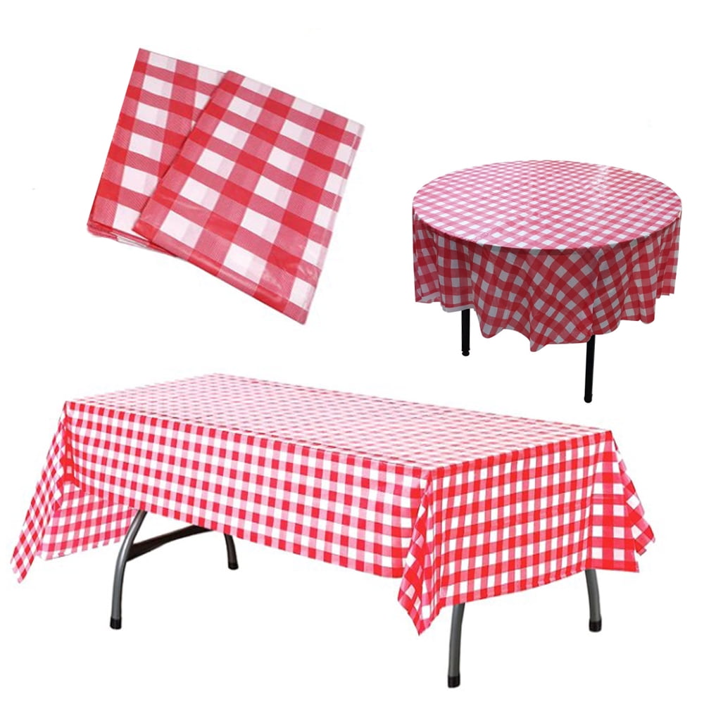2Pcs Square Checkered Tablecloths, 63 x 63 inch Dining Table Cover