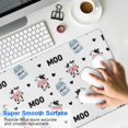 thumbnail image 4 of Long Mouse Pads for Desk,White Cow Moo Milk Pattern Desk Mats on Top Of Desks, Desk Mouse Pad Extra Large with 3mm Non-Slip Base and Stitched Edge for Gaming,Office,Work,Home 35.4"x15.7", 4 of 6