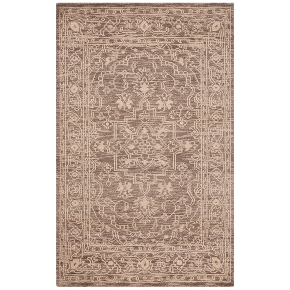 SAFAVIEH Kenya Gracelyn Oriental Area Rug, Brown/Beige, 5' x 8'