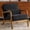 Black-Chenille, variant on Ktaxon Accent Chair Chenille Upholstered Armchair, Reading Club Chair with Pillow and Solid Wood Frame for Living Room Bedroom Furniture Light Khaki