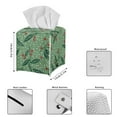 thumbnail image 3 of Psesaysky Tissue Box Cover Square, Green Leaves PU Leather Tissue Box Holder Waterproof, Christmas Decorative Facial Organizer for Bathroom, Vanity Countertop, Car, 3 of 7