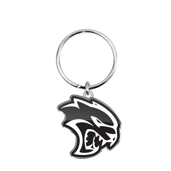 iPick Image for Dodge SRT Hellcat Full-Color Die-Cut Metal Key Chain, Key-Charm, Official Licensed