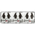 thumbnail image 5 of SKYSONIC 2'X6' Penguins Couple Valentines Runner Rug with Rubber Backing, Love for Life Non Slip Entryway Rug Runner Washable Soft Area Rug Carpet for Hallway Bedroom Kitchen Decor, 5 of 6