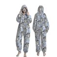 thumbnail image 1 of Cartoon Animal One-piece Pajamas Flannel Pajamas For Men And Women, 1 of 1